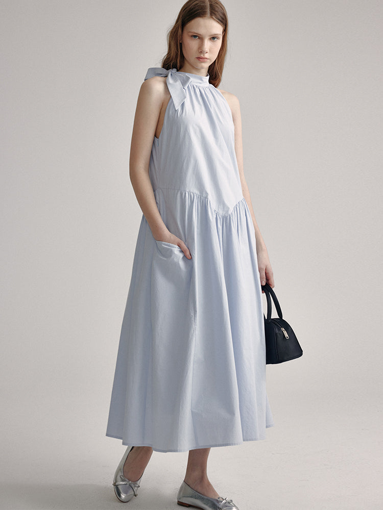 Halter Neck Slim Fit Maxi Dress