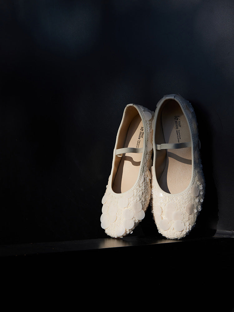 Metallic Sequin Handmade Ballet Flats