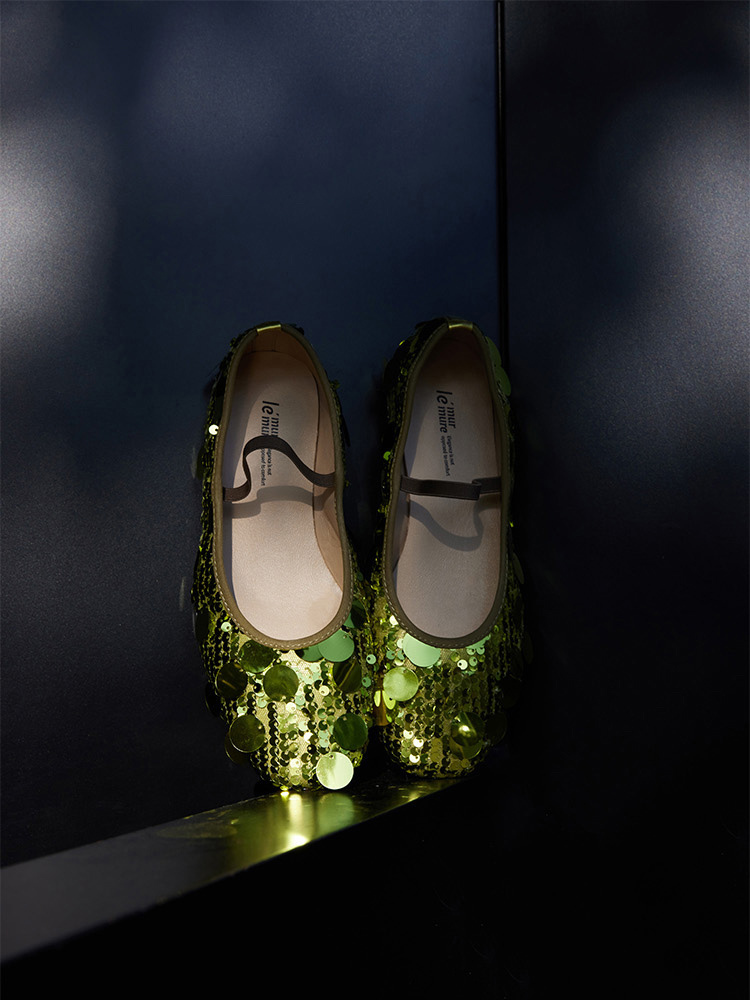 Metallic Sequin Handmade Ballet Flats