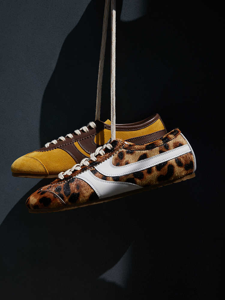 Leopard Print Lace-up Trainers