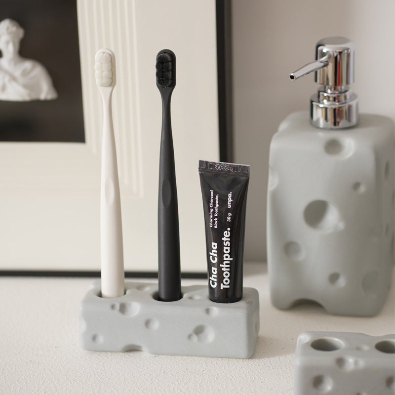 Ceramic Cheese Toothbrush Holder