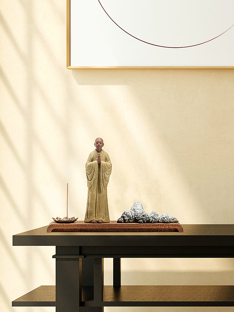 Zen Serenity Monk Sculpture – FancyAdd