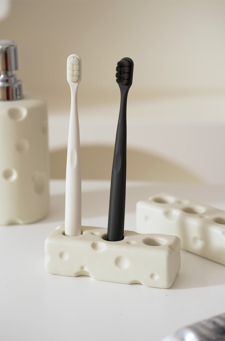 Ceramic Cheese Toothbrush Holder