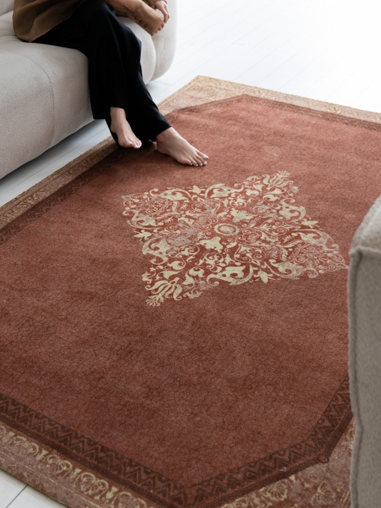 Classic British Oak-hued Persian Rug