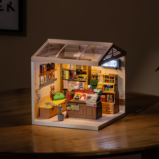 Plastic Miniature House - Fascinating Book Store