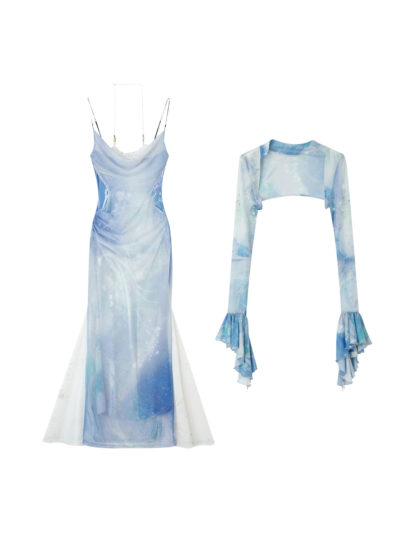 blue lotus dress Blue Lotus Moon Dress in Organic Cotton Batikwalla by Victoria