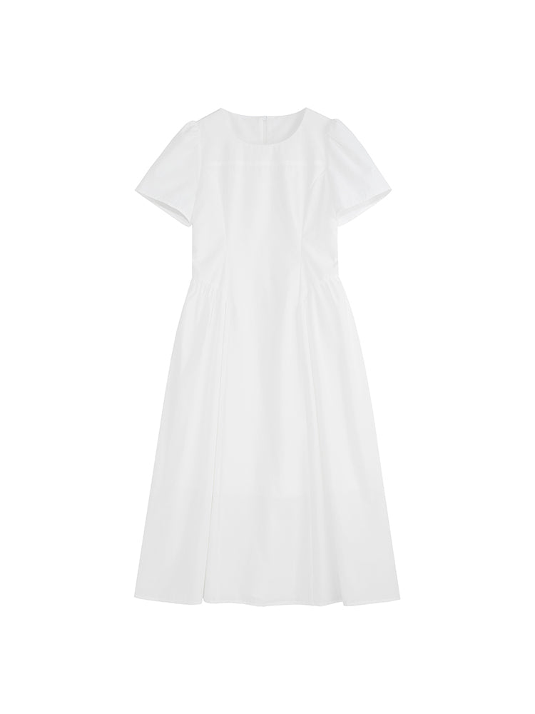 Elegant Slim Fit White Dress