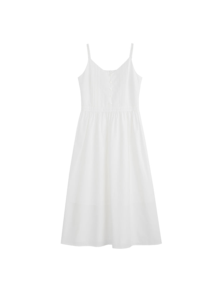 Elegant Slim Fit White Sundress