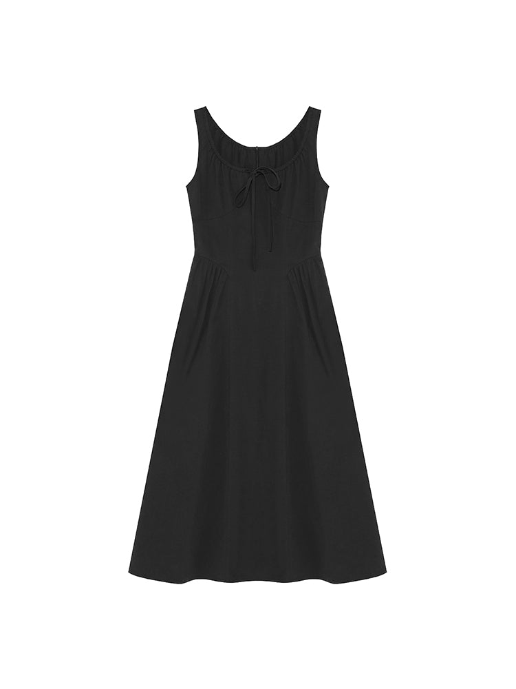 U-neck Sleeveless A-line Dress