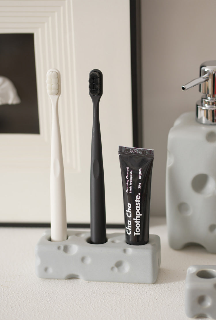 Ceramic Cheese Toothbrush Holder