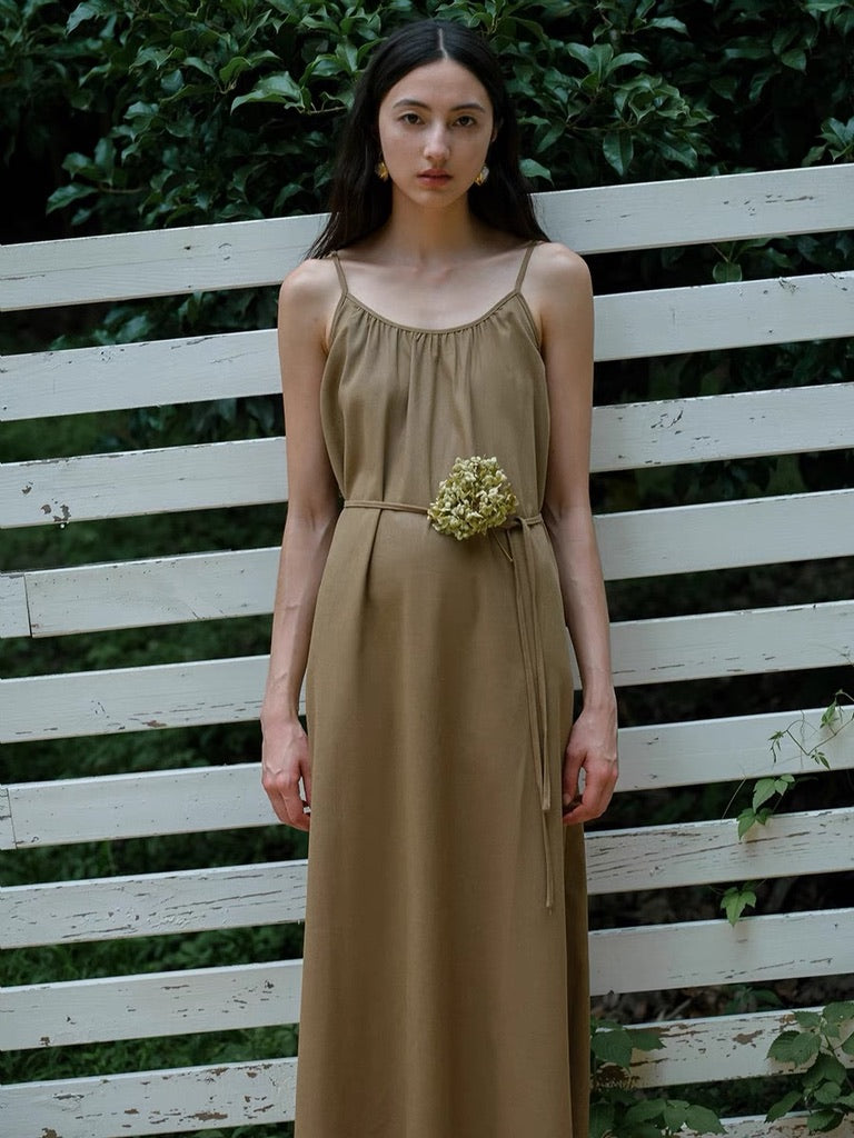 2-Way Cami Dress in Khaki