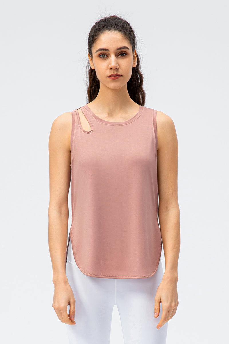 Stylish Shoulder Hollow-Carved Tank Tops