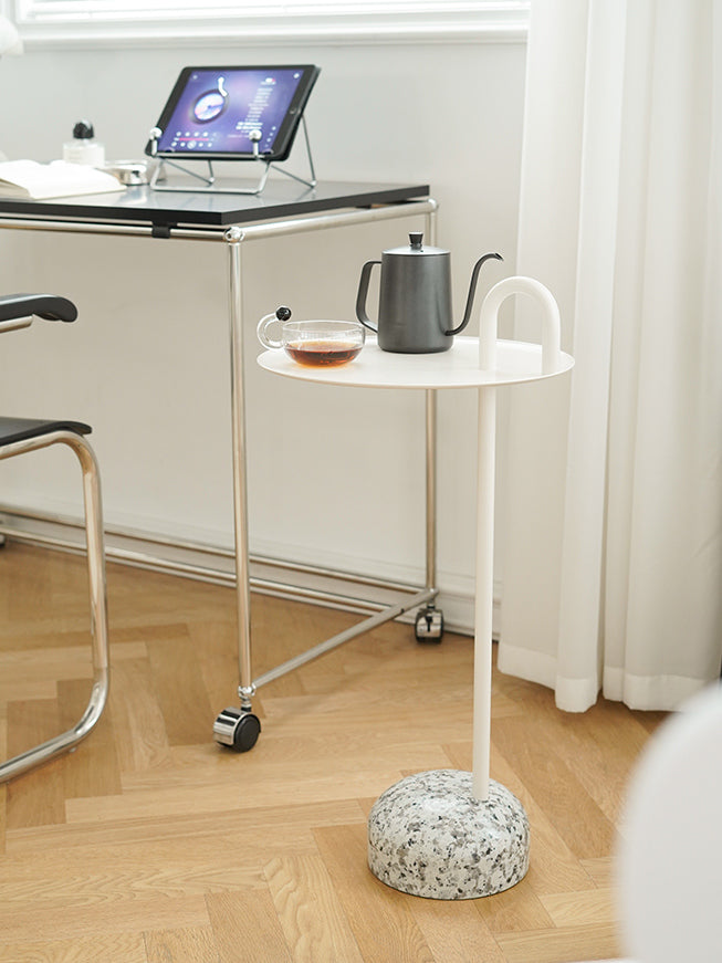 Elegante Granite Silhouette Side Table