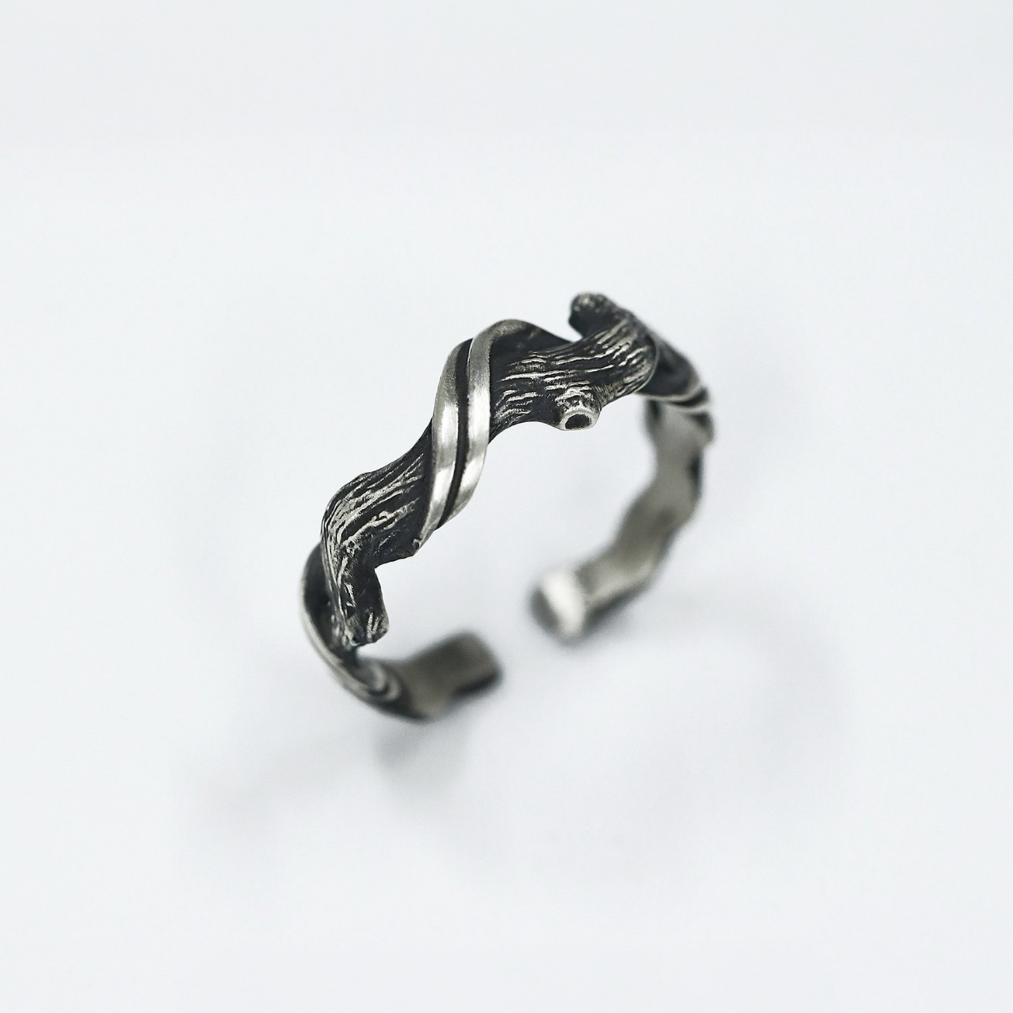 SilverCraft Original - 'Driftwood' 999 Pure Silver Adjustable Ring, Unisex