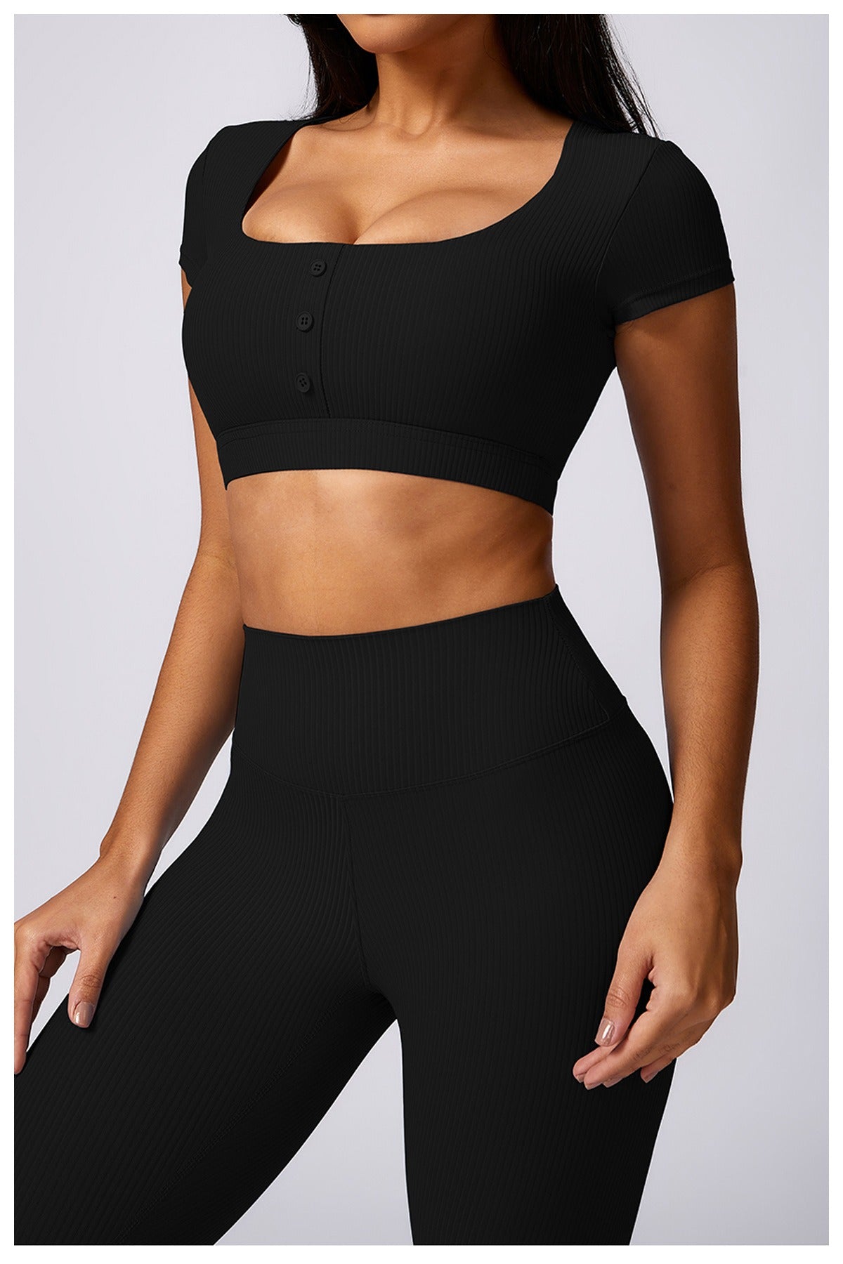 Valerie Buttoned Crop Top