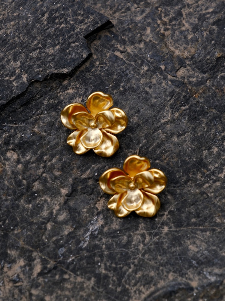 “Twin Bloom” French Vintage Floral Earrings