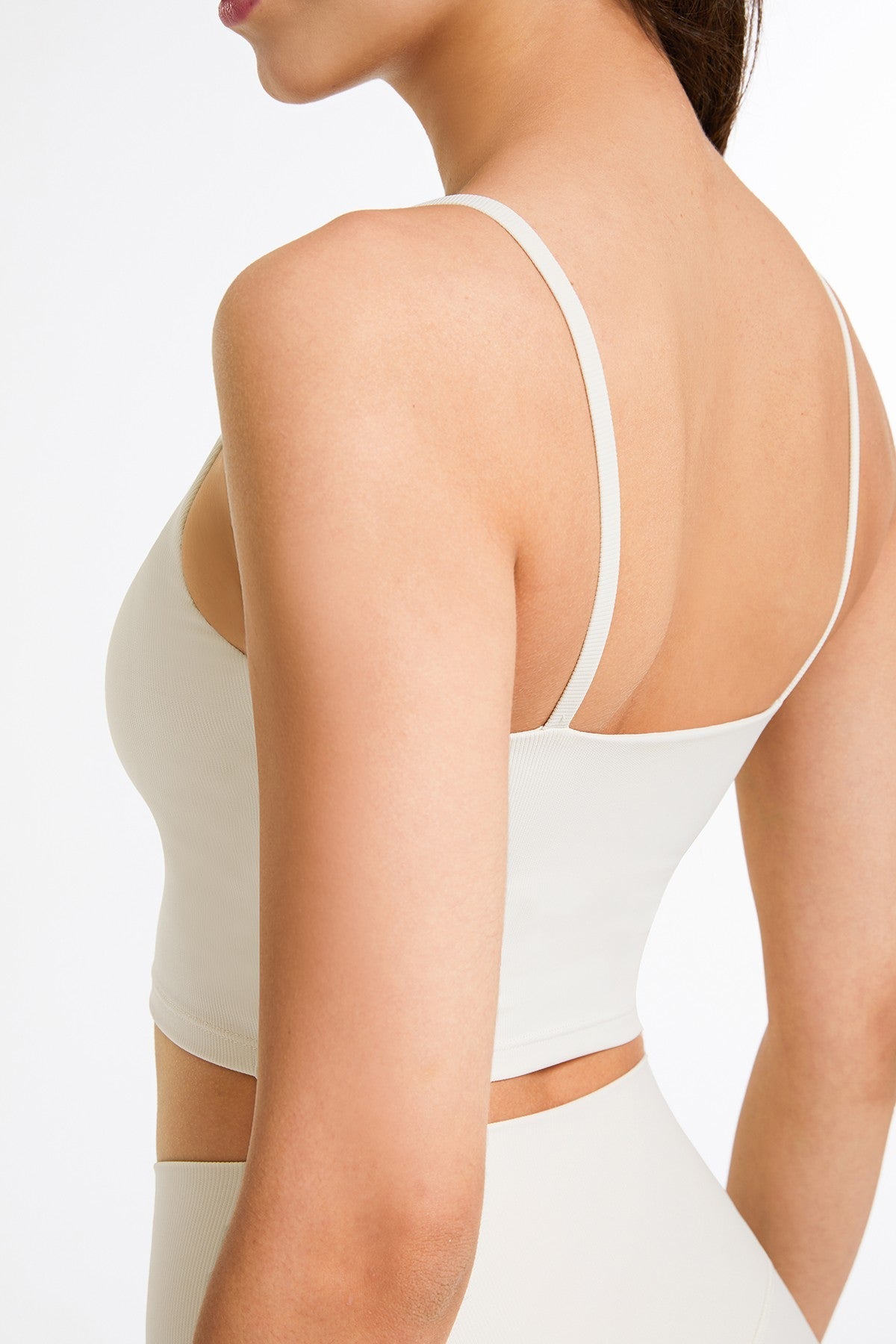 Ribbed Spaghetti Strap Cropped Camisole