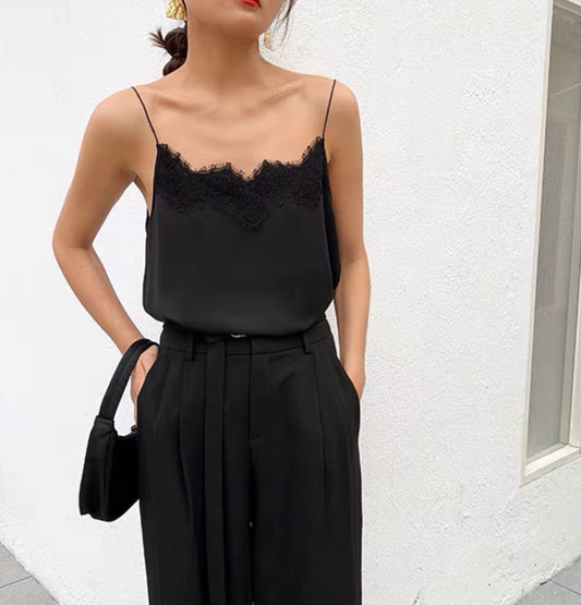 레이스 캐미솔 탑 [2 Color]