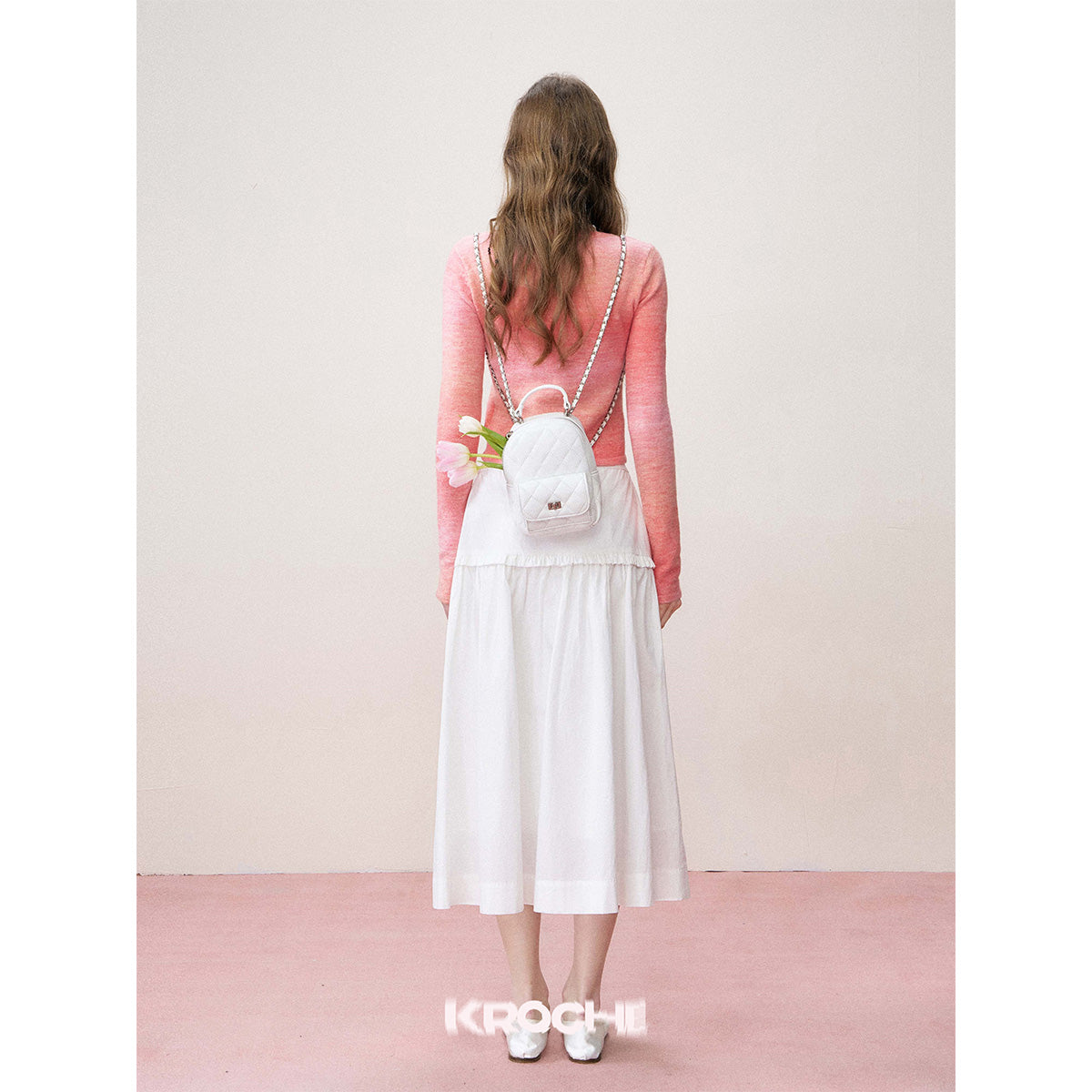 Kroche Peachy Gradient Woolen Cardigan