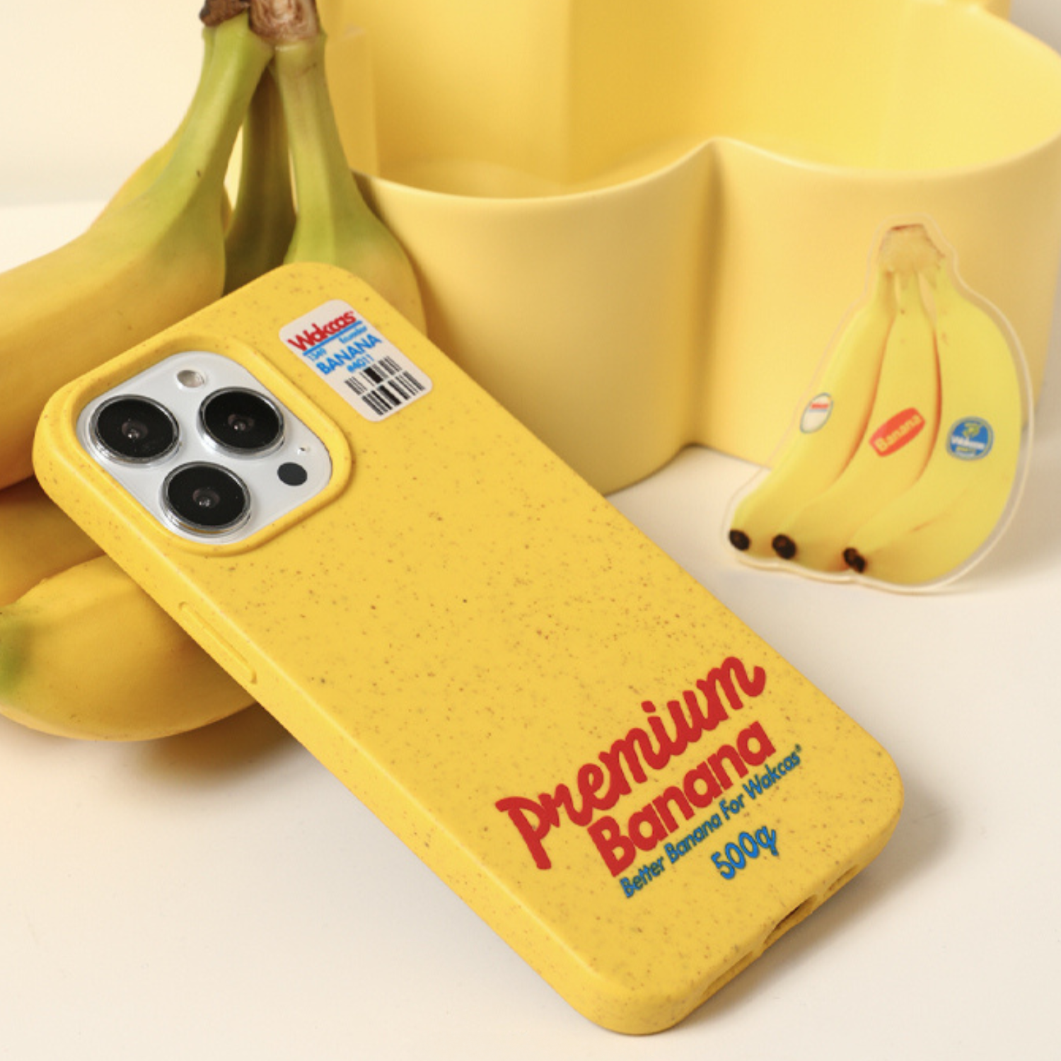 Eco-Friendly Banana Yellow Phone Case with Acrylic Airbag Stand – FancyAdd Eco-Friendly Banana Yellow Phone Case with Acrylic Airbag Stand – FancyAdd