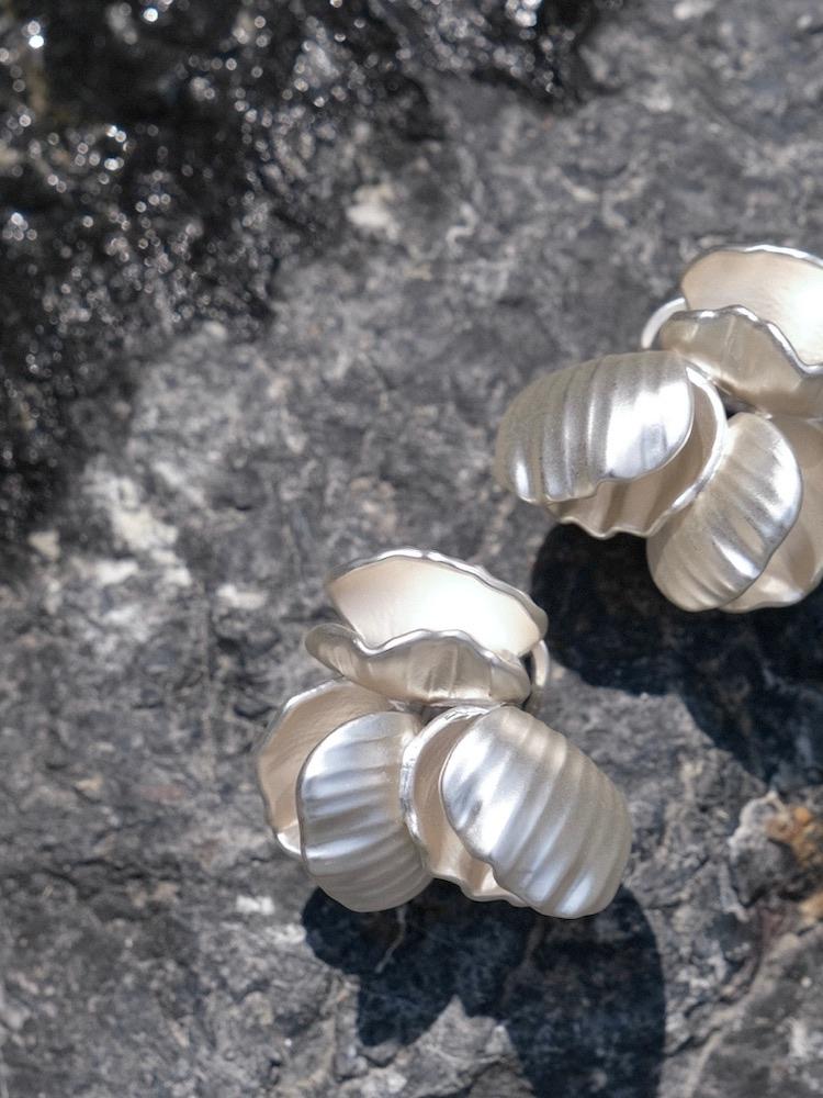 “Moonlight Shell” Minimalist Designer Earrings