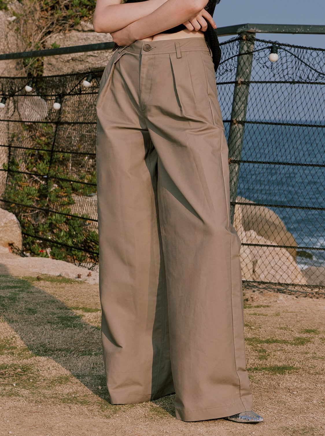 Pear Shape Casual Straight Wide Leg Floor-Mopping Pants RUN0061