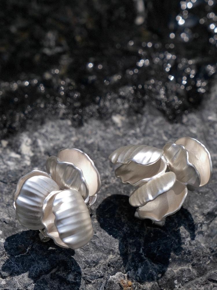 “Moonlight Shell” Minimalist Designer Earrings