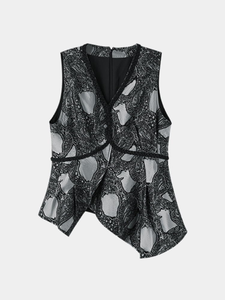 Intricate Embroidered Lace Sleeveless Top