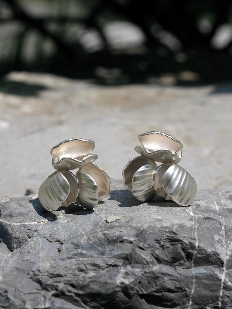 “Moonlight Shell” Minimalist Designer Earrings