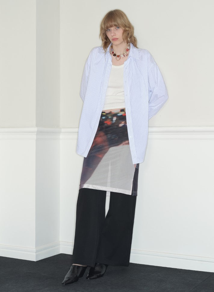 Mesh Low-waisted Slimming One-step Skirt RUN0028