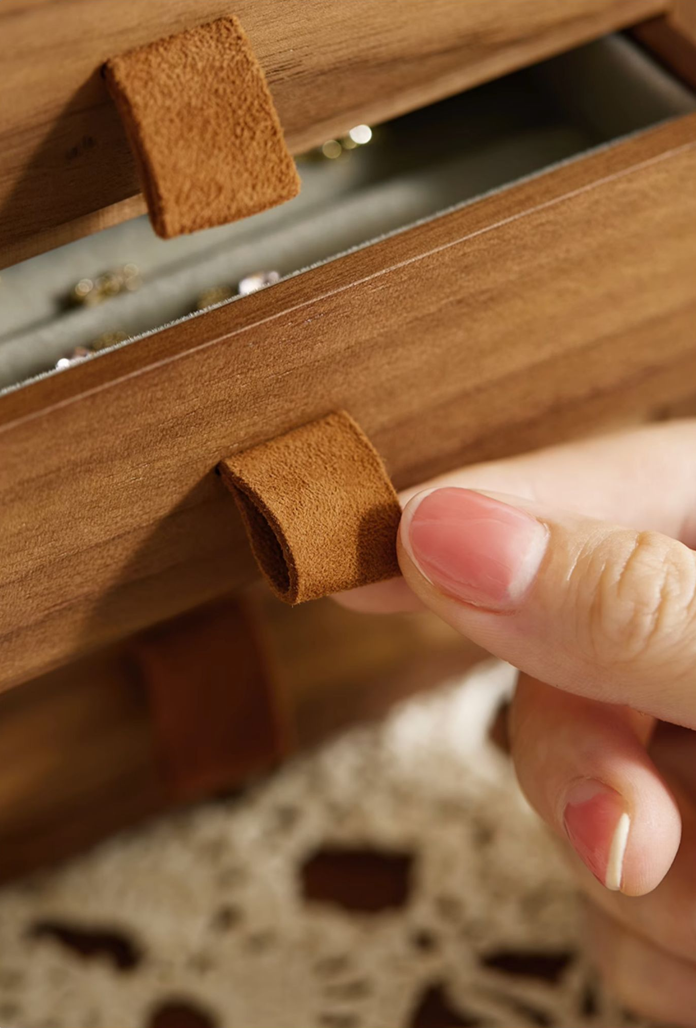 Walnut Refrigerator Jewelry Box