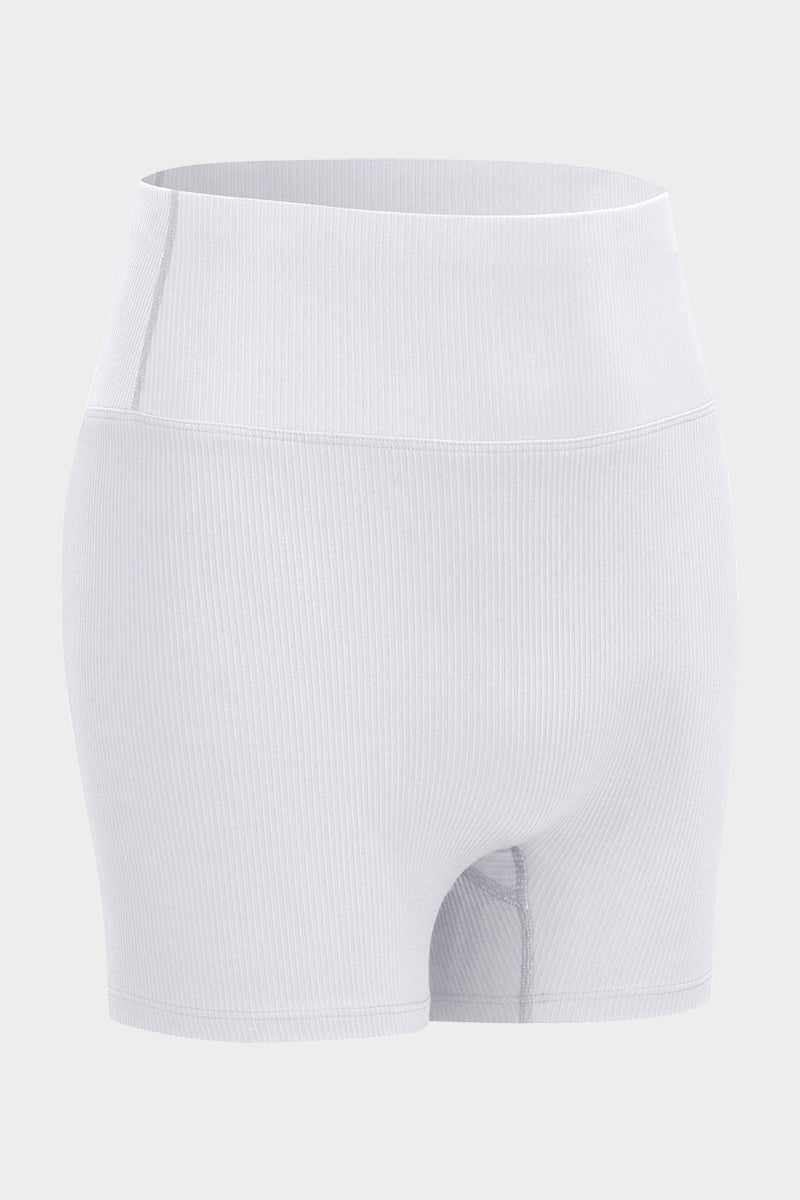 Ribbed High-Rise Seamless Shorts