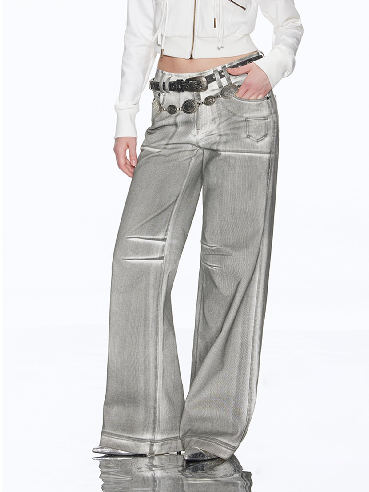 Wide-Leg Straight Jeans RUN0018