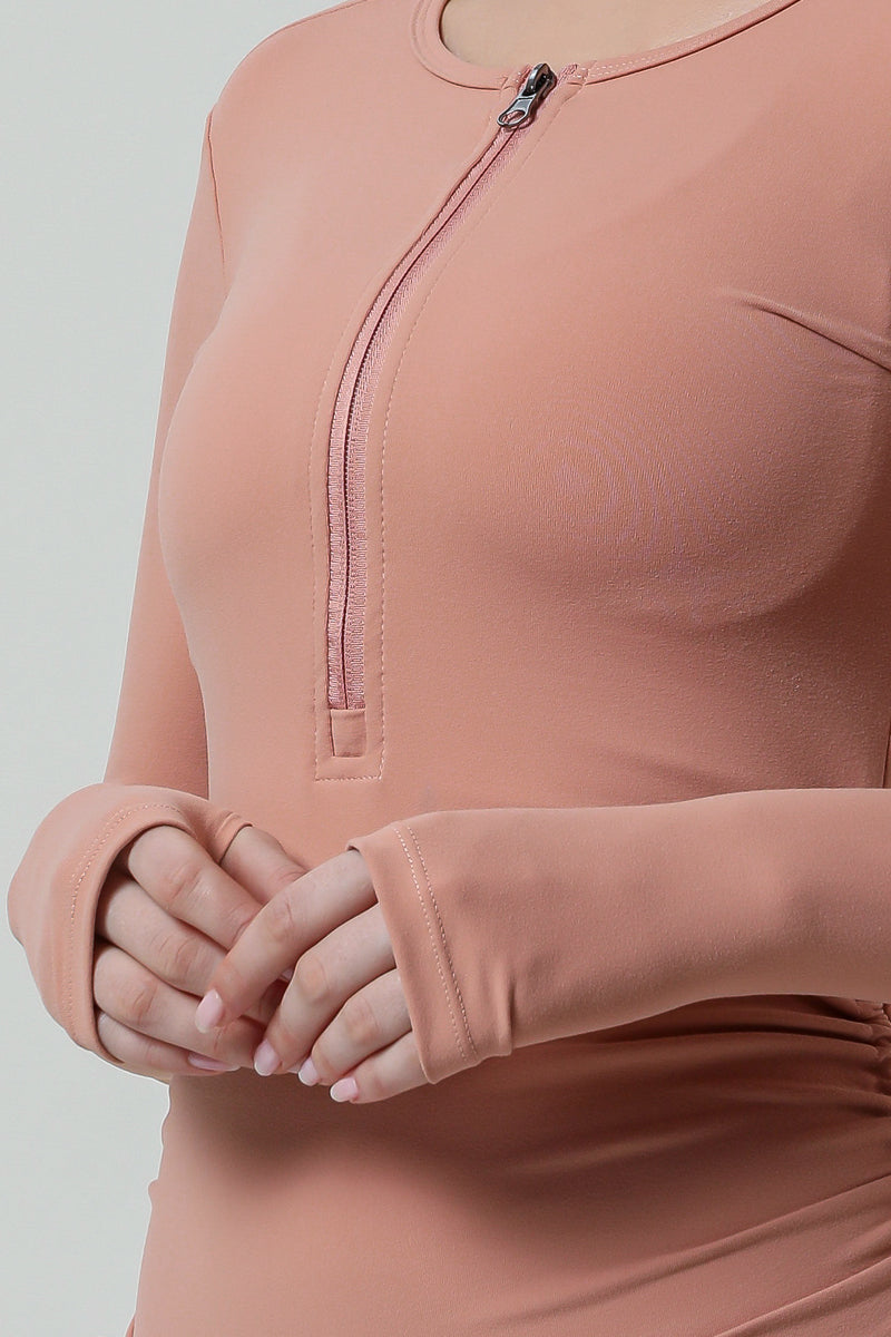 드로스트링이 있는 긴소매 튜닉 셔츠