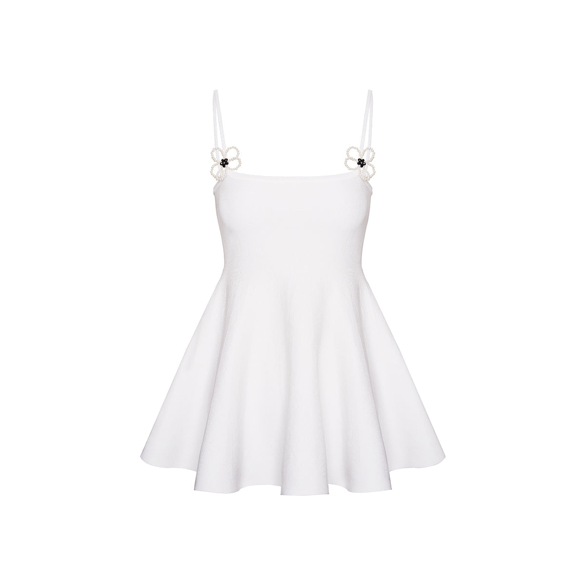 Kroche Pearl Flower Knitted Sling Vest Top