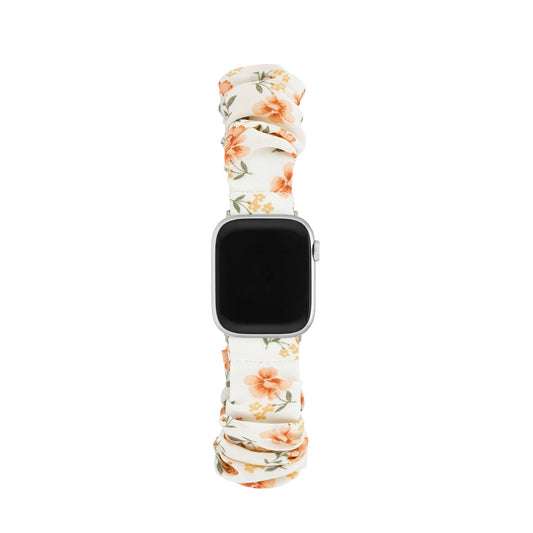 伸縮性のある花柄の Apple Watch ブレスレット