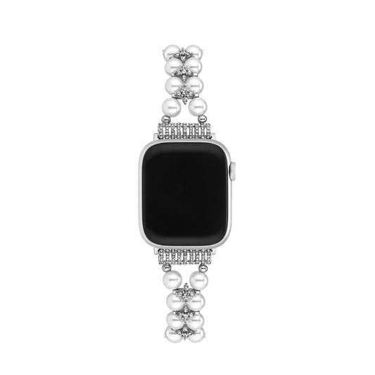 진주 장식 라인스톤 Apple Watch Band