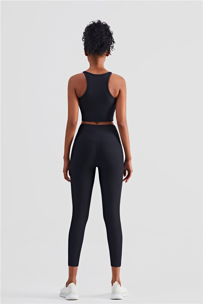 Ribbed Bra Top & Capri Legging Activewear Sets