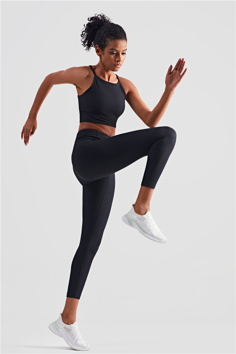 Ribbed Bra Top & Capri Legging Activewear Sets