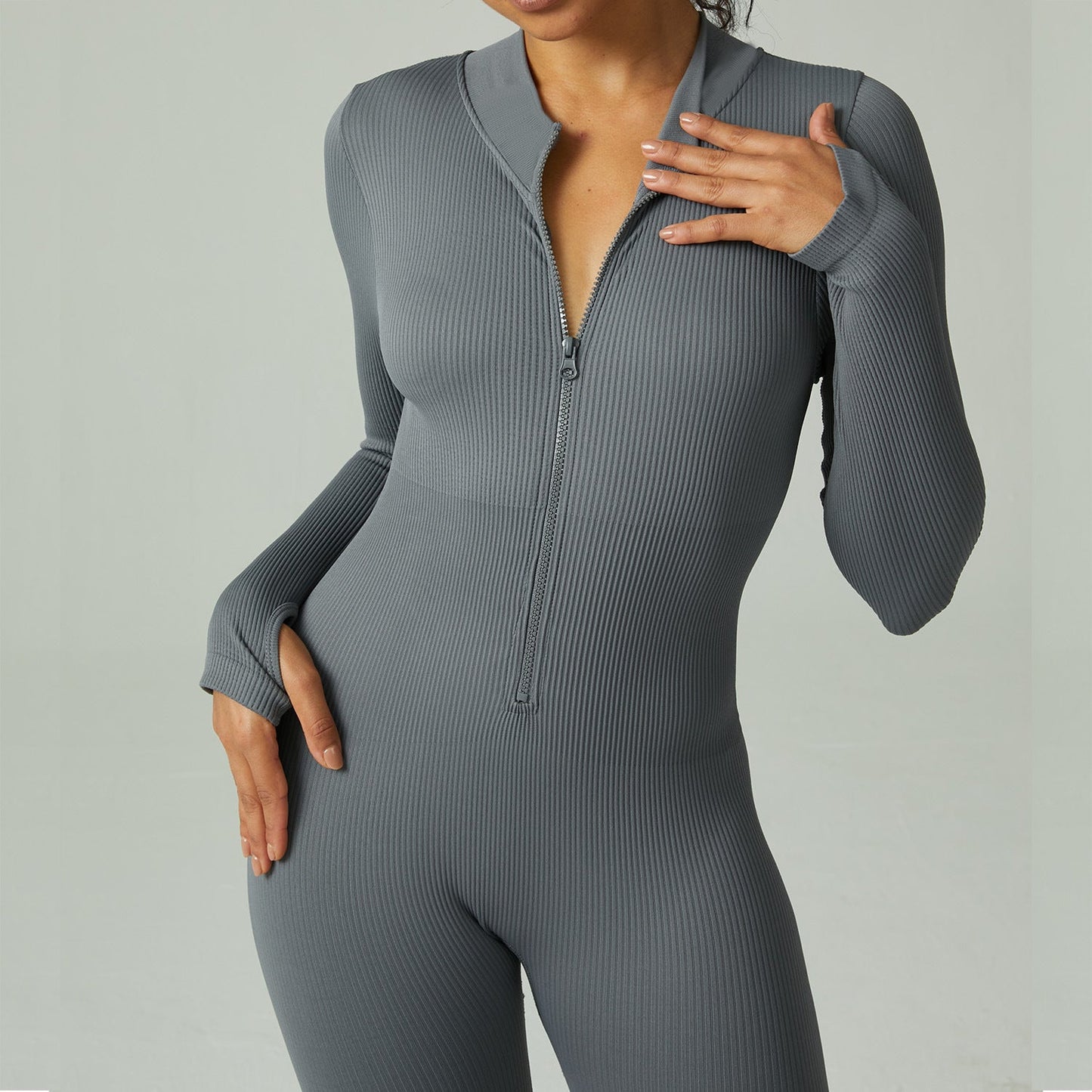 Viral Contour Ribbed Jumpsuit