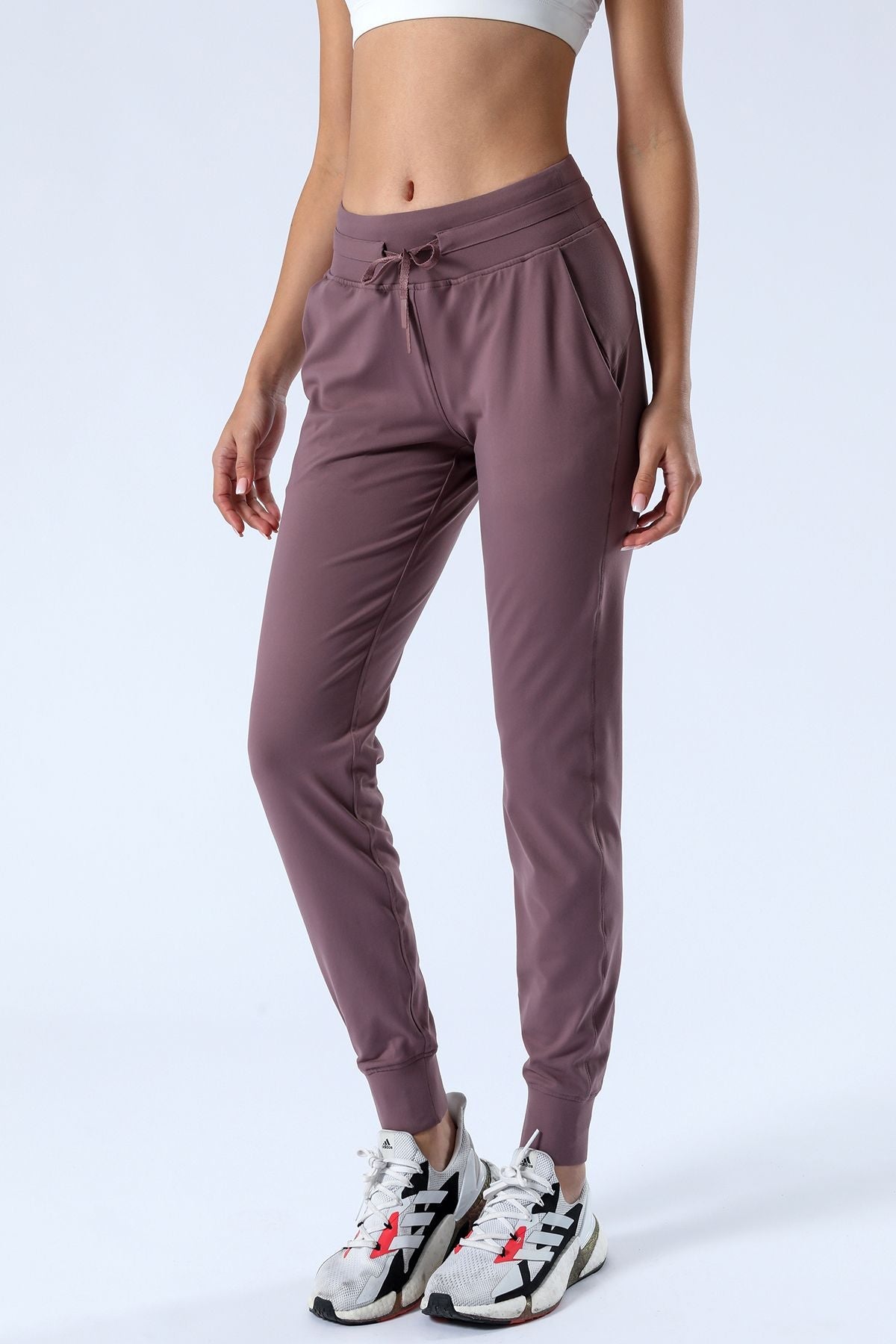 Tapered Joggers with Drawstring