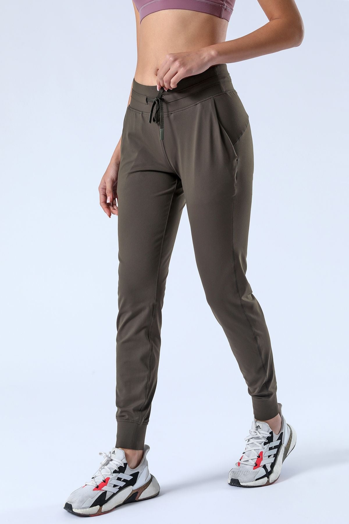 Tapered Joggers with Drawstring