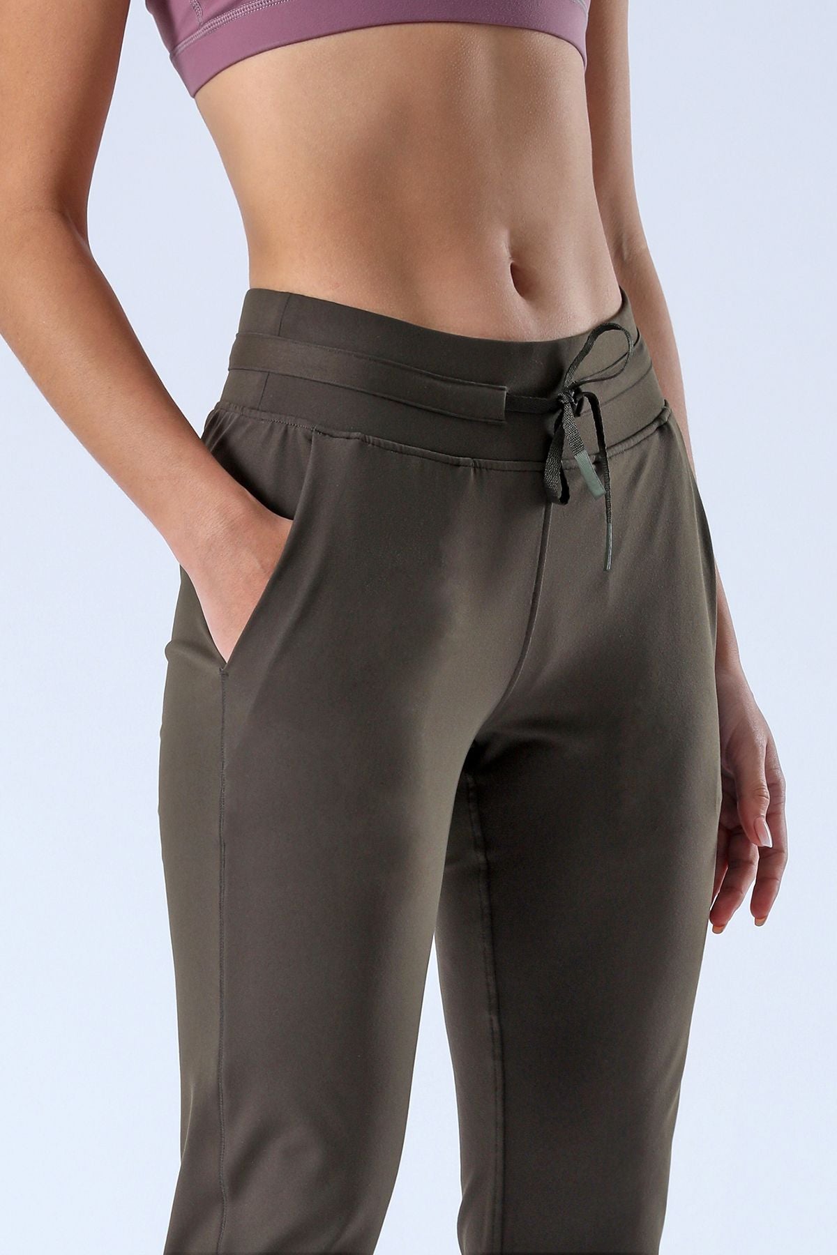 Tapered Joggers with Drawstring