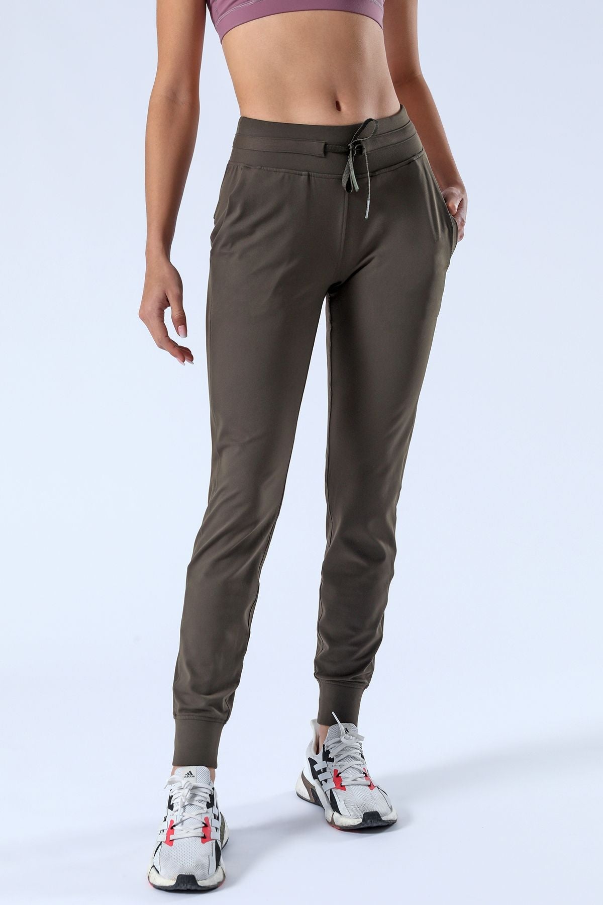 Tapered Joggers with Drawstring