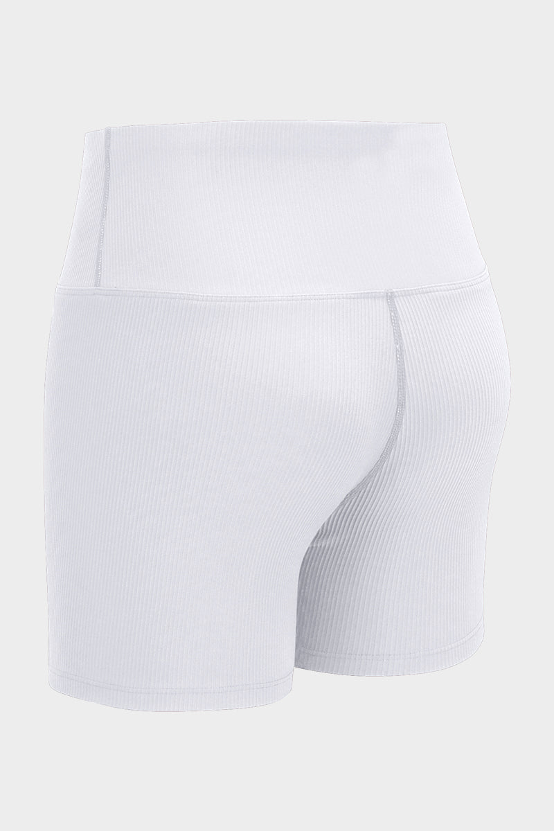 Ribbed High-Rise Seamless Shorts