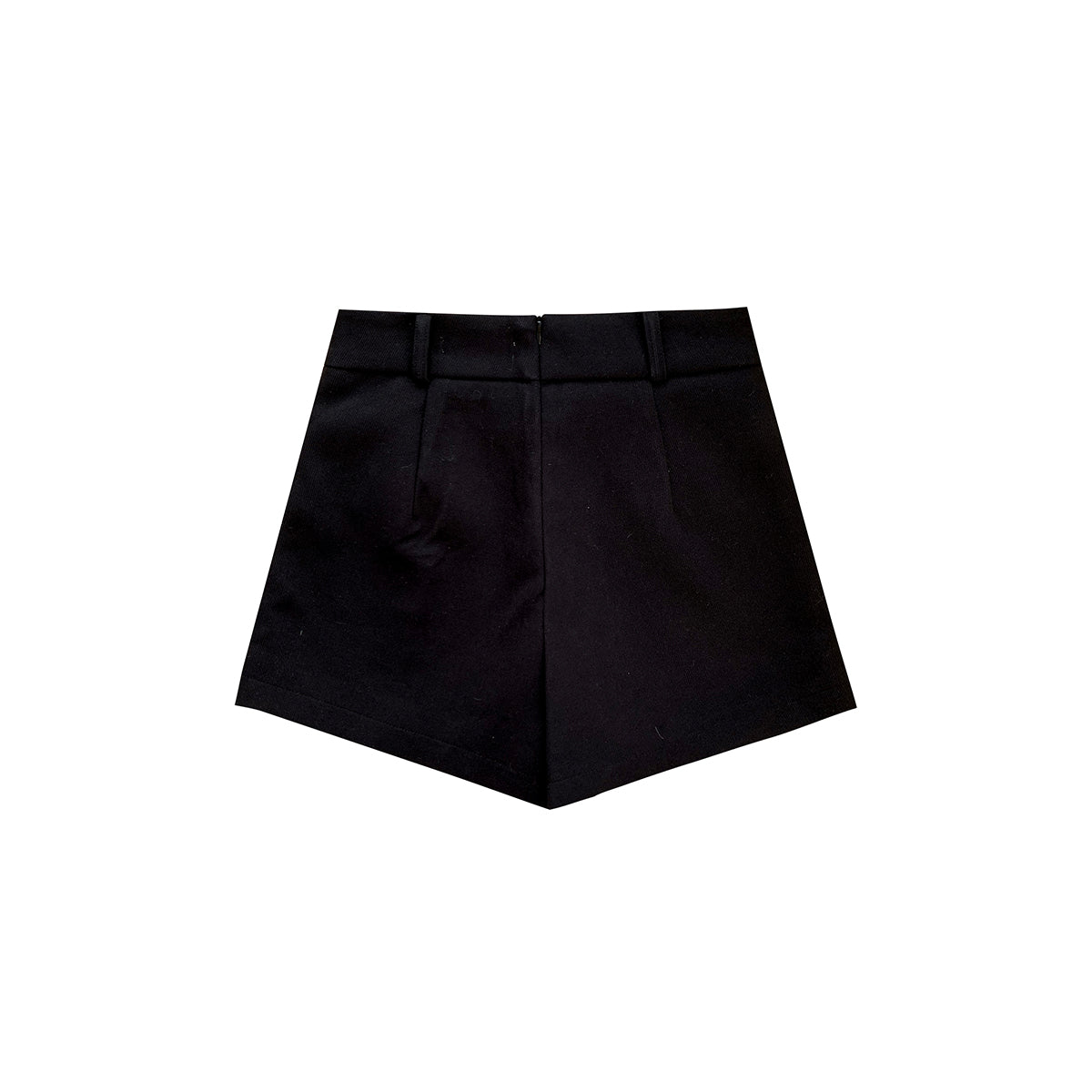 Kroche Split Cutting High Waist Shorts Black