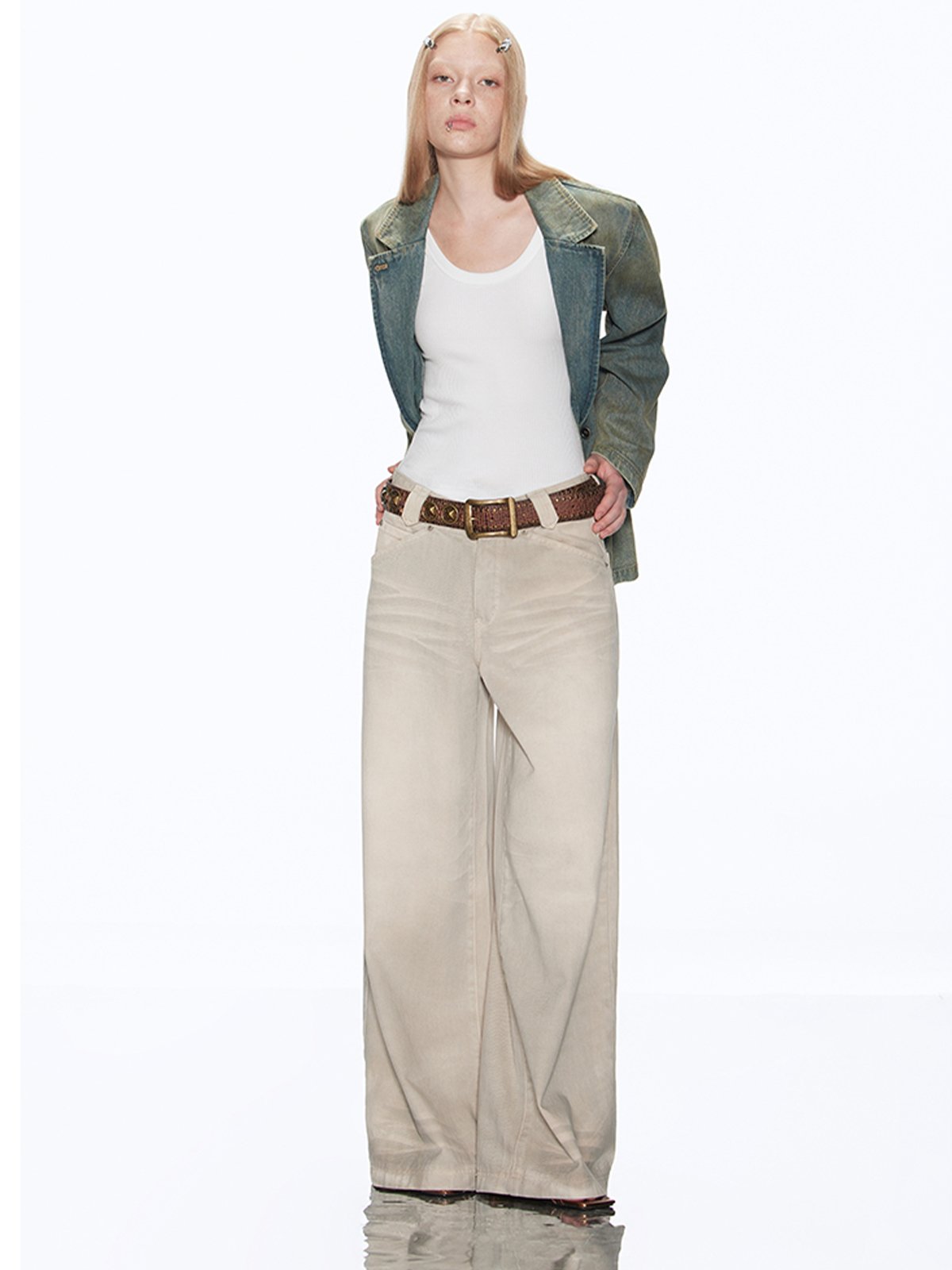 Low-Rise Wide-Leg Jeans RUN0009