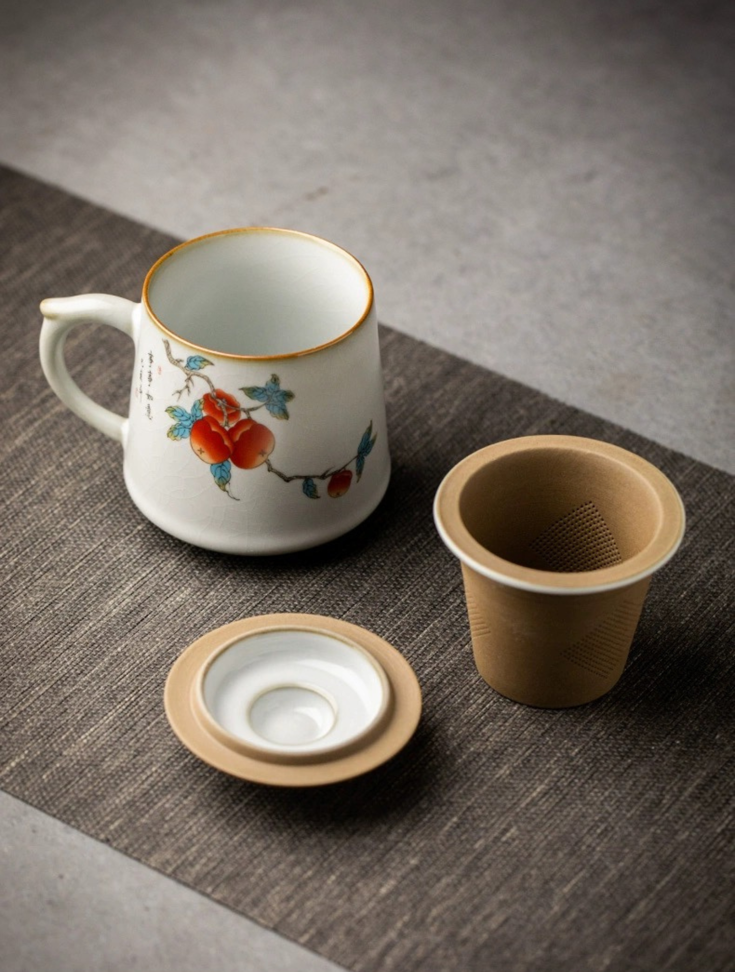 Ru Kiln Elegance - Ceramic Office Tea Cup