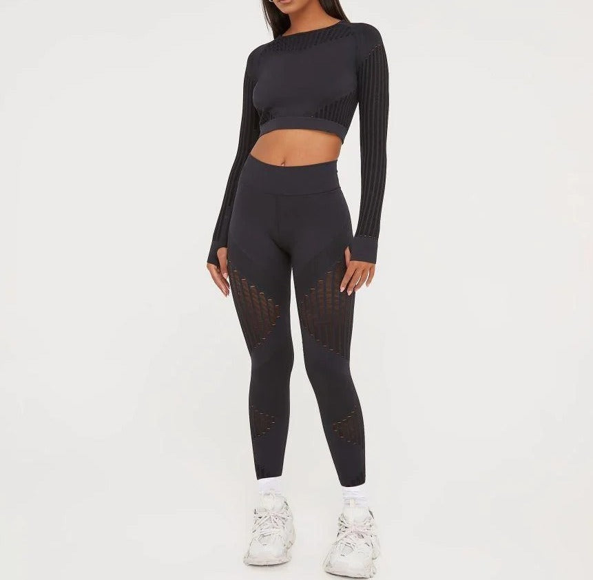 Laser Cut Longsleeve & Leggings Set