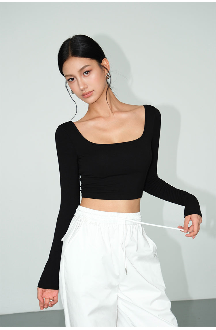 Neva Square Neck Slim Blouse